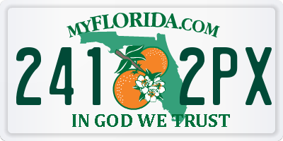 FL license plate 2412PX