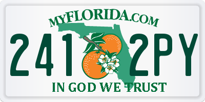 FL license plate 2412PY