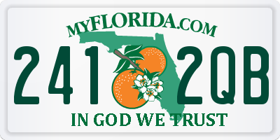 FL license plate 2412QB