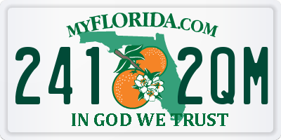 FL license plate 2412QM