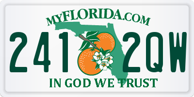 FL license plate 2412QW