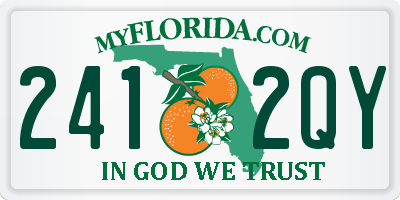 FL license plate 2412QY