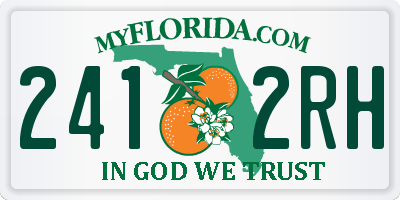 FL license plate 2412RH
