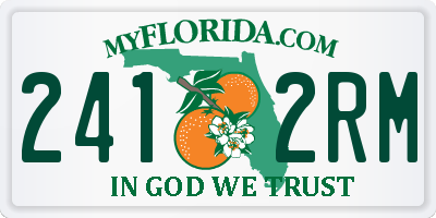 FL license plate 2412RM