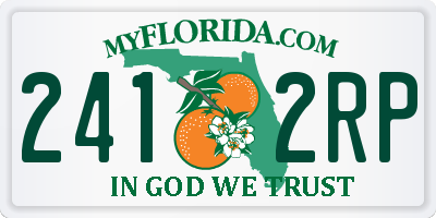 FL license plate 2412RP