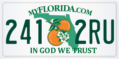 FL license plate 2412RU