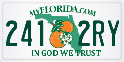 FL license plate 2412RY