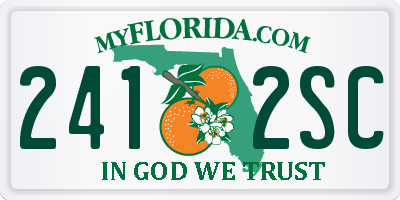 FL license plate 2412SC