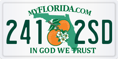 FL license plate 2412SD