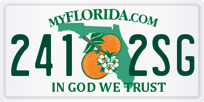 FL license plate 2412SG