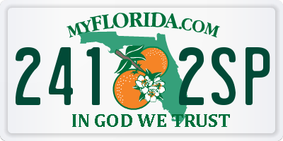 FL license plate 2412SP