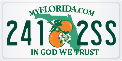 FL license plate 2412SS