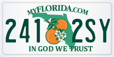 FL license plate 2412SY