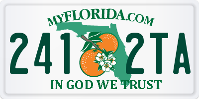 FL license plate 2412TA