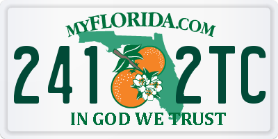 FL license plate 2412TC