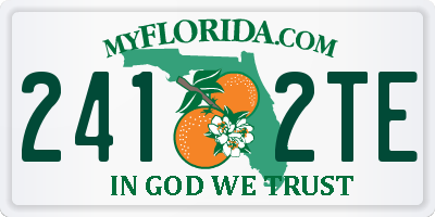 FL license plate 2412TE