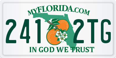 FL license plate 2412TG