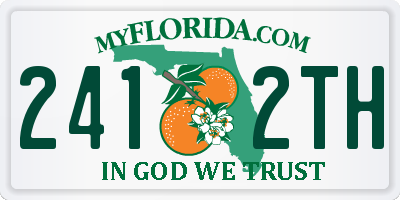 FL license plate 2412TH