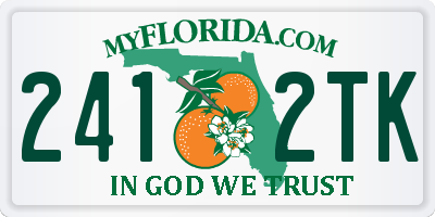 FL license plate 2412TK