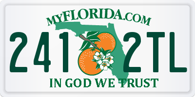 FL license plate 2412TL