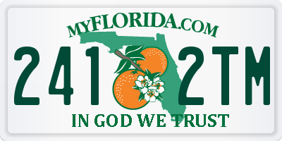 FL license plate 2412TM