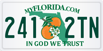 FL license plate 2412TN