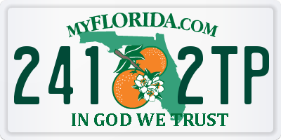 FL license plate 2412TP