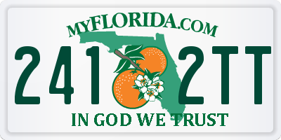 FL license plate 2412TT