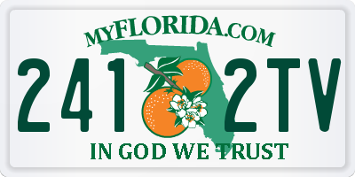FL license plate 2412TV