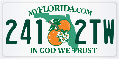 FL license plate 2412TW