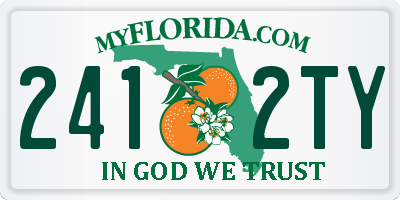 FL license plate 2412TY