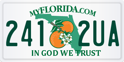 FL license plate 2412UA