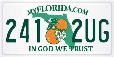 FL license plate 2412UG