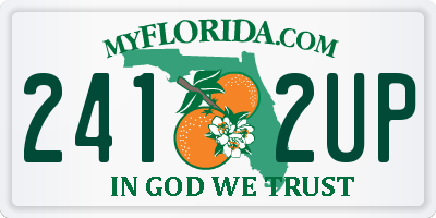FL license plate 2412UP