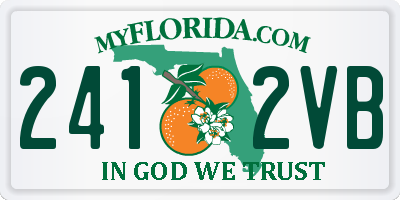 FL license plate 2412VB