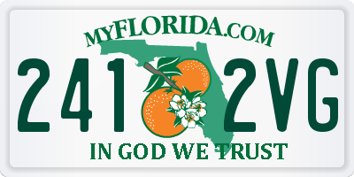 FL license plate 2412VG