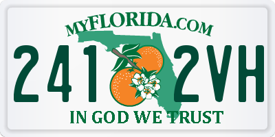 FL license plate 2412VH