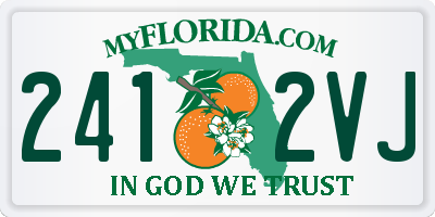 FL license plate 2412VJ