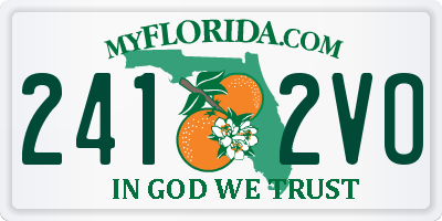 FL license plate 2412VO