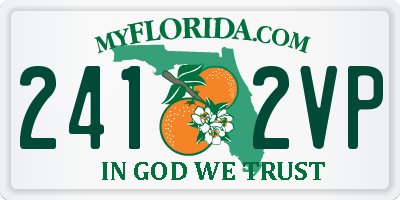FL license plate 2412VP