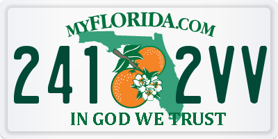 FL license plate 2412VV