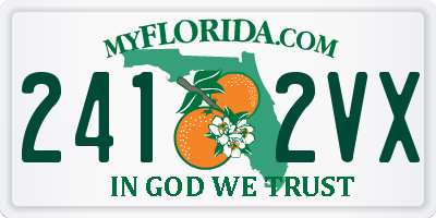 FL license plate 2412VX