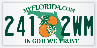 FL license plate 2412WM