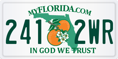 FL license plate 2412WR