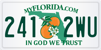 FL license plate 2412WU
