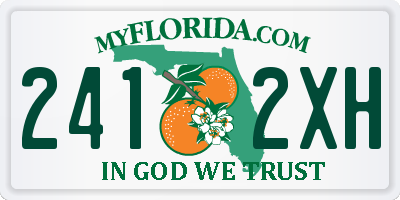 FL license plate 2412XH