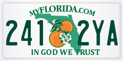 FL license plate 2412YA