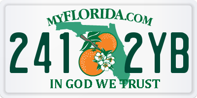 FL license plate 2412YB