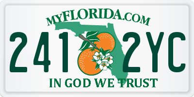 FL license plate 2412YC