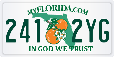FL license plate 2412YG